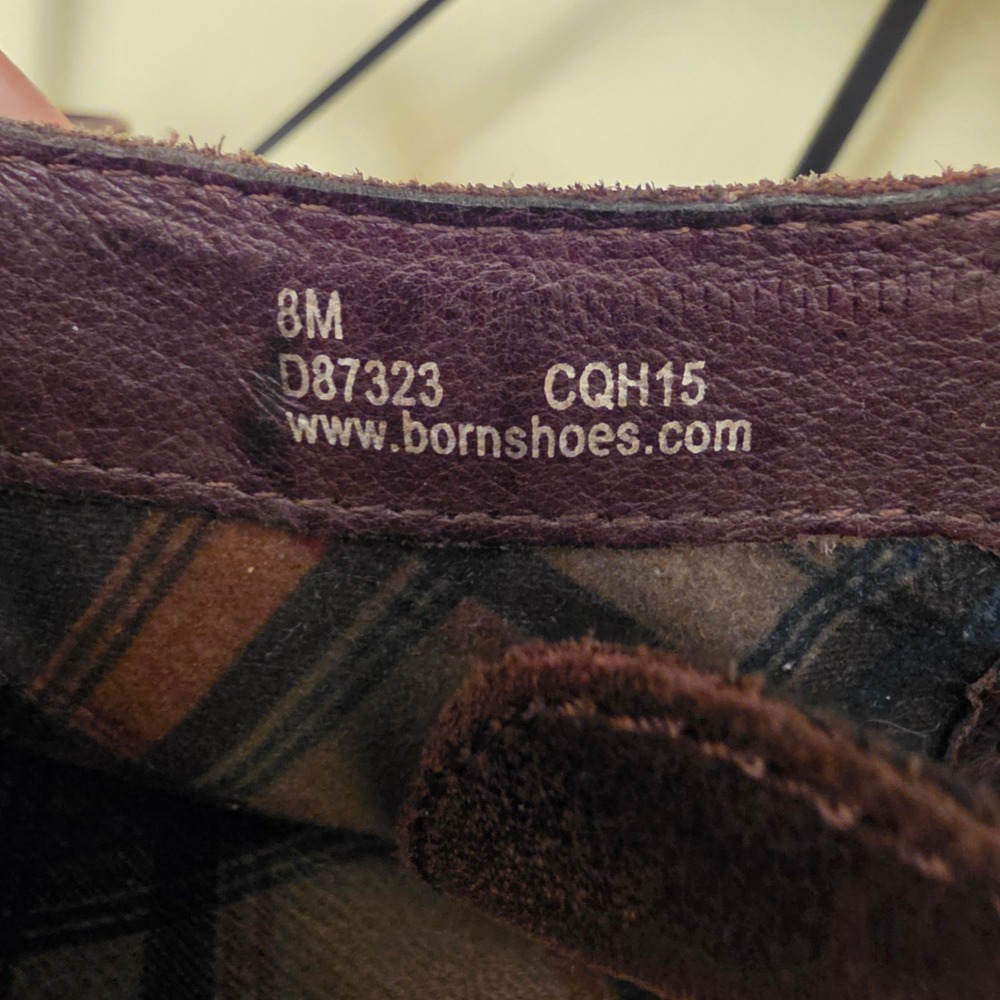 Born Brown Leather Lace Up Combat Boots Cap Toe D87323 Mens 8M - Picture 6 of 6
